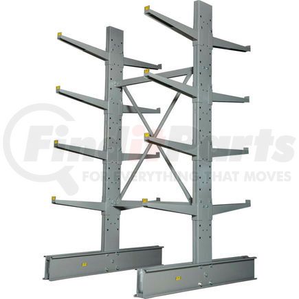 320827 by GLOBAL INDUSTRIAL - Global Industrial&#153; Double Sided HD Cantilever Rack Starter, 48"W x 60"D x 8'H, With Lip