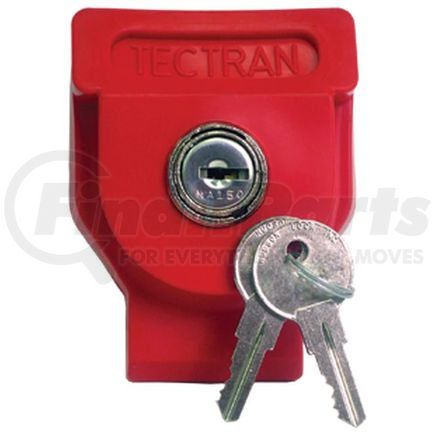 1011LK by TECTRAN - Gladhand Lock - MA150 Key Code, Red, Made of Glass Filled Nylon, with Two Keys