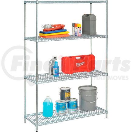 798771NC by GLOBAL INDUSTRIAL - Nexel&#174; Wire Shelving Unit, 48"W X 24"D X 74"H, Chrome