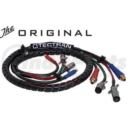 169152 by TECTRAN - Air Brake Hose and Power Cable Assembly - 15 ft., 4-in-1, Single Pole, Dual Cable