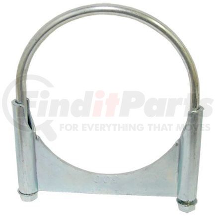 MUC35G by TECTRAN - Exhaust Muffler Clamp - 3-1/2 in. O.D, Zinc Plated, Guillotine Type, with U-Bolt and Band