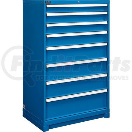 298470BL by GLOBAL INDUSTRIAL - Global Industrial&#153; Modular Drawer Cabinet, 8 Drawers, w/Lock, 36"Wx24"Dx57"H, Blue