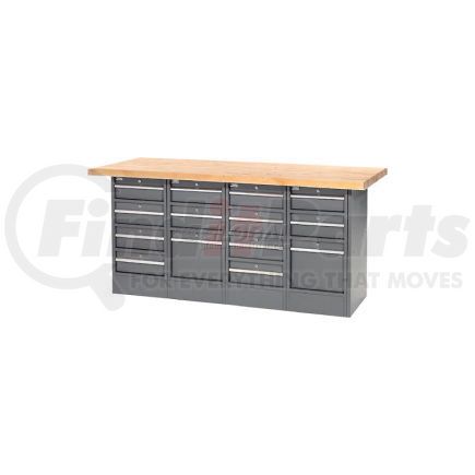 239162 by GLOBAL INDUSTRIAL - Global Industrial&#153; 72"W x 30"D Maple Top 14 Drawer Workbench