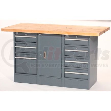 239156 by GLOBAL INDUSTRIAL - Global Industrial&#153; 60"W x 30"D Maple Top 7 Drawer/1 Cabinet Workbench