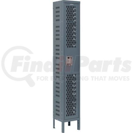 493242GY by GLOBAL INDUSTRIAL - Global Industrial&#153; Infinity&#174; Single Tier 1 Dr Ventilated Locker, 12"Wx12"Dx72"H, Assembled