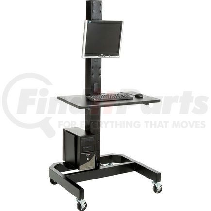 239138BK by GLOBAL INDUSTRIAL - Global Industrial&#8482; Orbit Mobile Computer Cart with VESA Mount, Black