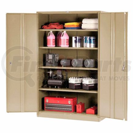 603582TN by GLOBAL INDUSTRIAL - Global Industrial™ Storage Cabinet, Turn Handle, 48"Wx24"Dx78"H, Tan, Unassembled