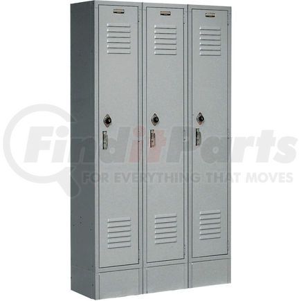 652171GY by GLOBAL INDUSTRIAL - Global Industrial&#153; Paramount&#174; Single Tier 3 Door Locker, 12"Wx18"Dx72"H, Gray, Assembled