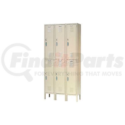 652147TN by GLOBAL INDUSTRIAL - Global Industrial&#153; Capital&#174; Double Tier 6 Door Locker, 12"Wx15"Dx36"H, Tan, Assembled