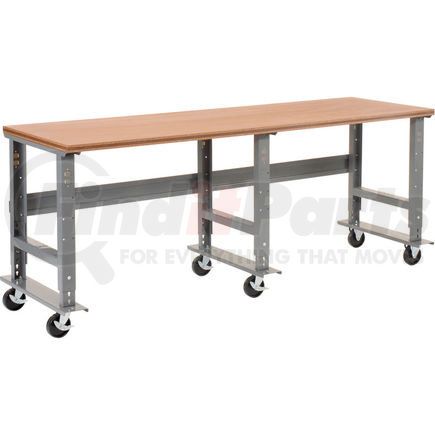 183170A by GLOBAL INDUSTRIAL - Global Industrial&#153; 96x30 Mobile Adj. Height C-Channel Leg Workbench - Shop Top Square Edge