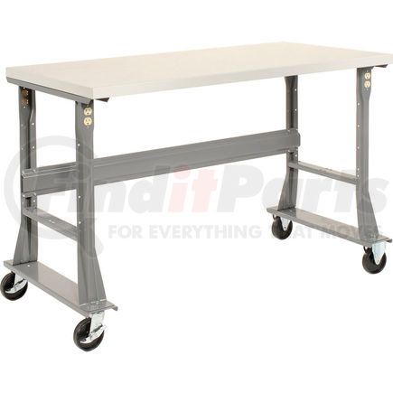 250222A by GLOBAL INDUSTRIAL - Global Industrial&#153; 60 x 30 Mobile Fixed Height Flared Leg Workbench - ESD Safety Edge Gray