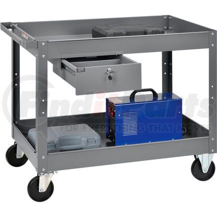 988841 by GLOBAL INDUSTRIAL - Global Industrial&#153; Stock Cart, 1 Drawer & 2 Tray Shelves,24"Wx36"L, 500 Lb. Cap