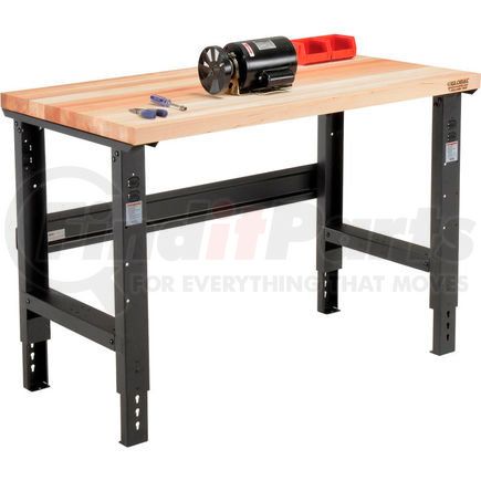 319076 by GLOBAL INDUSTRIAL - Global Industrial&#153; 48x30 Adjustable Height Workbench C-Channel Leg - Maple Square Edge - Black