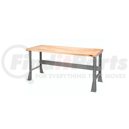 183432 by GLOBAL INDUSTRIAL - Global Industrial&#153; 72 x 30 x 34 Fixed Height Workbench Flared Leg - Maple Square Edge - Gray