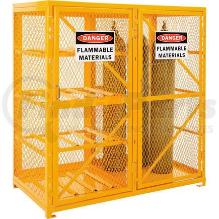 493357 by GLOBAL INDUSTRIAL - Global Industrial&#153; Cylinder Storage Cabinet 2 Door Combo 8 Horizontal/9 Cylinder Capacity