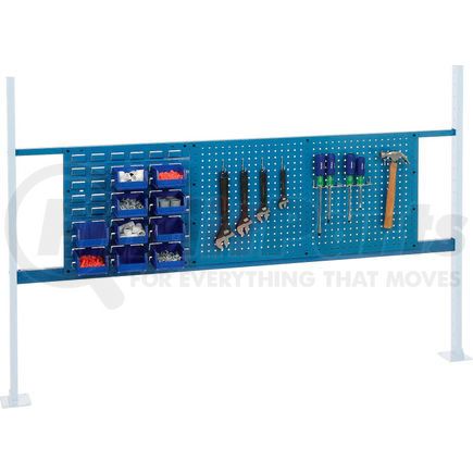 318863BL by GLOBAL INDUSTRIAL - Global Industrial&#153; Panel Kit for 72"W Workbench - 18"W Louver & 36"W Pegboard, Mounting Rail BL