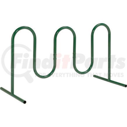 652778FGN by GLOBAL INDUSTRIAL - Global Industrial&#8482; 7-Bike Wave Bike Rack, Green, Free Standing