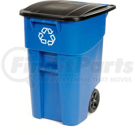 FG9W2773BLUE by RUBBERMAID - Rubbermaid&#174; Brute Recycling Can w/Lid, 50 Gallon, Blue