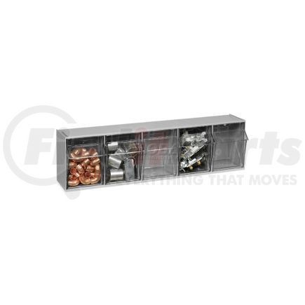 QTB305GY by QUANTUM STORAGE SYSTEMS - Quantum Tip Out Storage Bin QTB305 - 5 Compartments Gray