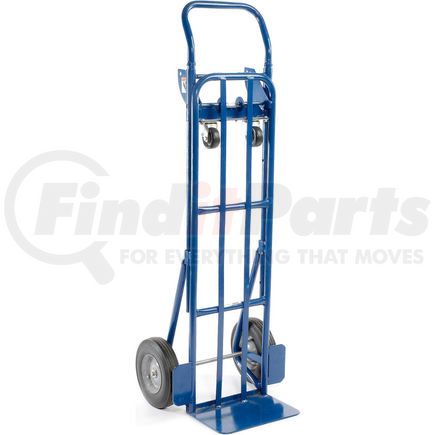 185545 by GLOBAL INDUSTRIAL - Global Industrial&#153; Steel 2-in-1 Convertible Hand Truck - Semi-Pneumatic Wheels - 600 Lb. Cap.