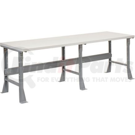 601428 by GLOBAL INDUSTRIAL - Global Industrial&#153; 96 x 30 x 34 Fixed Height Workbench Flared Leg - Laminate Square Edge Gray