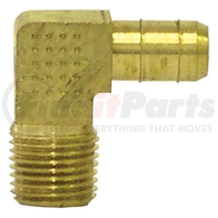 969-4A by TECTRAN - Air Tool Hose Barb - Brass, 0.170 in. Tube I.D, 1/4 in. Tube O.D, Elbow Tube to Male Pipe
