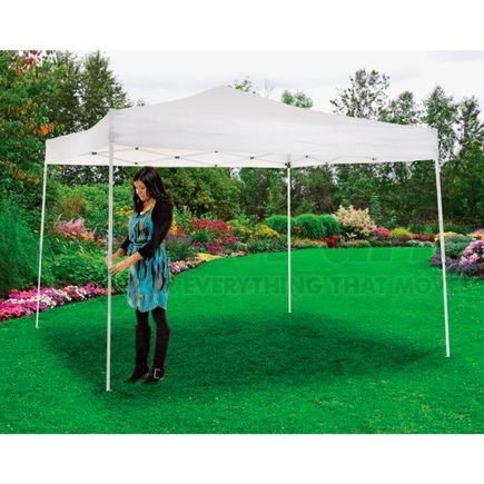 602191WH by GLOBAL INDUSTRIAL - Global Industrial&#8482; Portable Straight Leg Pop Up Canopy, 10'L x 10'W x 10'1"H, White