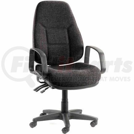 516147BK by GLOBAL INDUSTRIAL - Interion&#174; Task Chair With High Back & Fixed Arms, Fabric, Black
