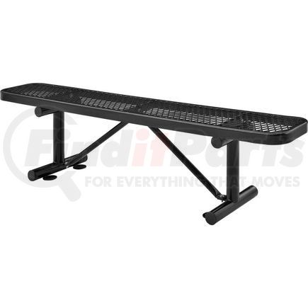 277156BK by GLOBAL INDUSTRIAL - Global Industrial&#8482; 6 ft. Outdoor Steel Flat Bench - Expanded Metal - Black