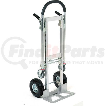241664 by GLOBAL INDUSTRIAL - Global Industrial&#153; Junior Aluminum 2-in-1 Convertible Hand Truck With Pneumatic Wheels