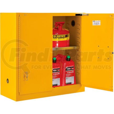 316094 by GLOBAL INDUSTRIAL - Global Industrial&#153; Flammable Cabinet, Self Close Double Door, 30 Gallon, 43"Wx18"Dx44"H