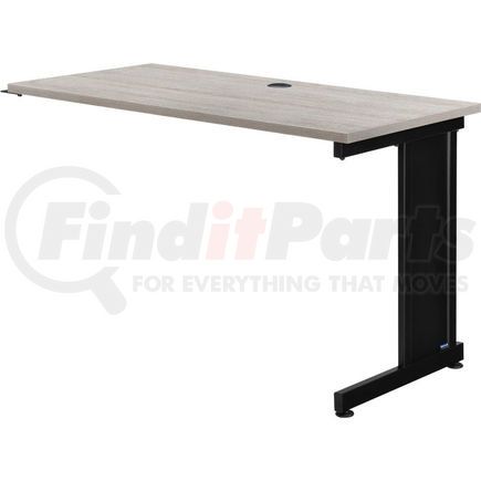 812235RGY by GLOBAL INDUSTRIAL - Interion&#174; 48"W Right Handed Return Table - Rustic Gray