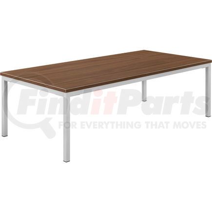 695755WN by GLOBAL INDUSTRIAL - Interion&#174; Wood Coffee Table with Steel Frame - 48" x 24" - Walnut