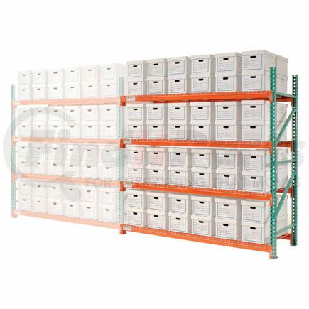 258208N by GLOBAL INDUSTRIAL - Global Industrial&#8482; Record Storage Rack Add-On Letter Legal 96"W x 36"D x 96"H