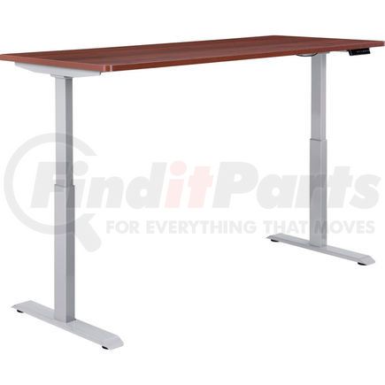 695779MHGY by GLOBAL INDUSTRIAL - Interion&#174; Electric Height Adjustable Table, 48"W x 30"D, Mahogany W/ Gray Base