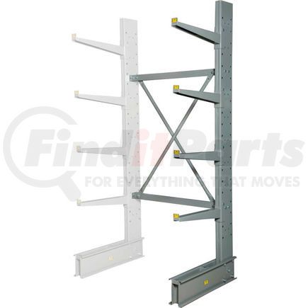 320822A by GLOBAL INDUSTRIAL - Global Industrial&#153; Single Sided HD Add-On Cantilever Rack Unit, 48"W x 38"D x 8'H, With Lip