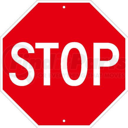 TM34J by NATIONAL MARKER COMPANY - NMC TM34J Traffic Sign, Stop Sign 18", 18" X 18", White