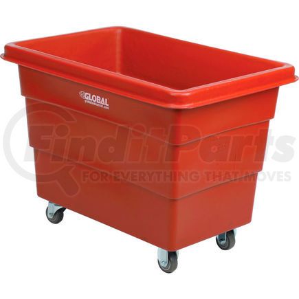 800313RD by GLOBAL INDUSTRIAL - Global Industrial&#8482; Plastic Bulk Box Truck, 8 Bushel, direct mount base Red