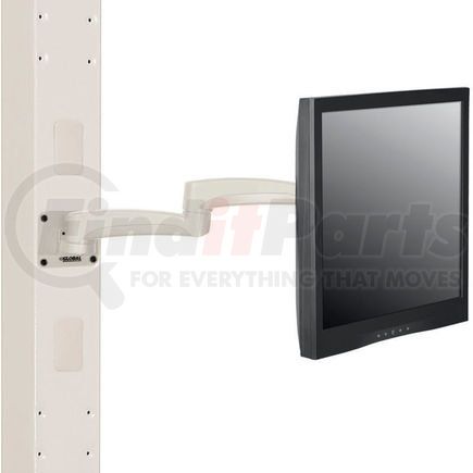 436945ABG by GLOBAL INDUSTRIAL - Global Industrial&#8482; Fixed Height LED/LCD Monitor Wall Mount Arm with VESA Plate, Beige