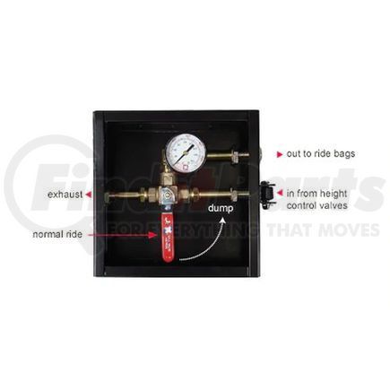 27-ADB66L by TECTRAN - Air Brake Dump Box - Black, with Liquid Filled Pressure Gauge