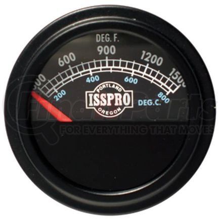 95-5040 by TECTRAN - Pyrometer - Black Bezel, 3 in. dia, 0-1800 deg. F / 0-1000 deg. C