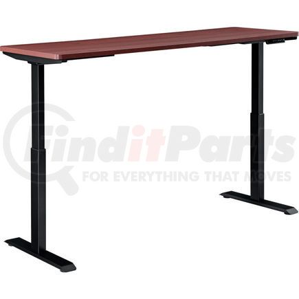 695781MH by GLOBAL INDUSTRIAL - Interion&#174; Electric Height Adjustable Table, 72"W x 30"D, Mahogany W/ Black Base