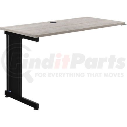 695216RGY by GLOBAL INDUSTRIAL - Interion&#174; 48"W Left Handed Return Table - Rustic Gray