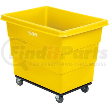 800314YL by GLOBAL INDUSTRIAL - Global Industrial&#8482; Plastic Bulk Box Truck, 12 Bushel, Steel Chassis Base Yellow