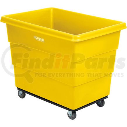 800315YL by GLOBAL INDUSTRIAL - Global Industrial&#8482; Plastic Bulk Box Truck, 16 Bushel, Steel Chassis Base Yellow