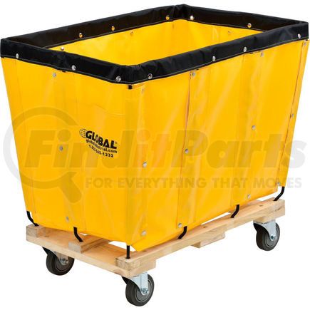 800354YL by GLOBAL INDUSTRIAL - Global Industrial&#8482; KD, 8 Bushel, Yellow Vinyl Basket Bulk Truck