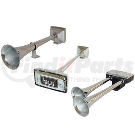 16-878A by TECTRAN - Horn - 37.5 inches, Sinbgle, Chrome Finish, with 7/16 in. -24 Thread Air Connection