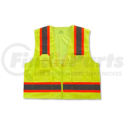 24075 by ERGODYNE - Ergodyne&#174; GloWear&#174; 8248Z Class 2 Two-Tone Surveyors Vest - Lime, 24075