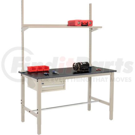 318962TN by GLOBAL INDUSTRIAL - Global Industrial&#153; 60x30 Production Workbench Phenolic Safety Edge, Drawer, Upright & Shelf TN