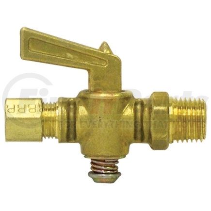 2068-4B by TECTRAN - Air Brake Air Shut-Off Petcock - Brass, 1/4 inches O.D, Compression to Male Pipe
